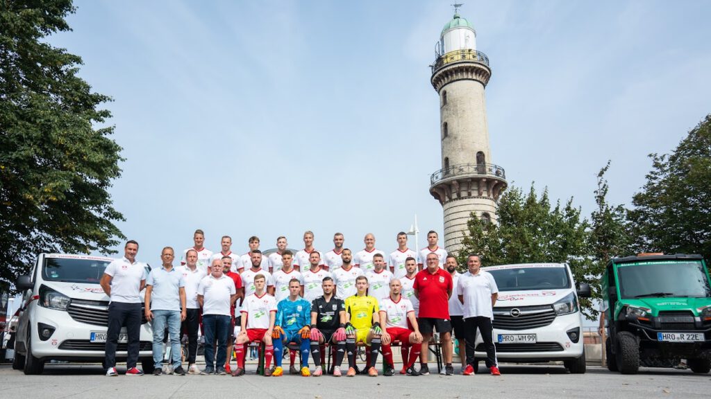 Fanion SV Warnemünde – Club De Foot Allemand, Vintage, Supporter